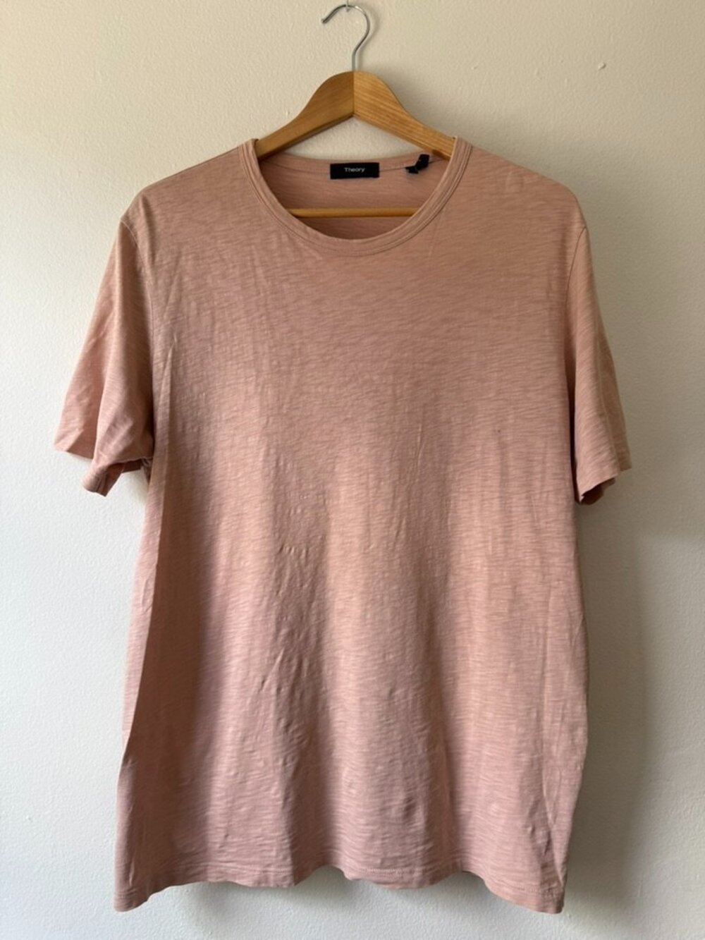 Theory Pink Salmon T-Shirt Large